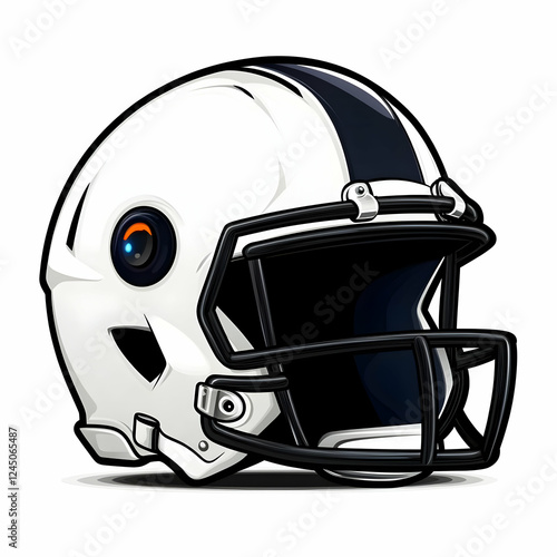 White and Blue Football Hel...