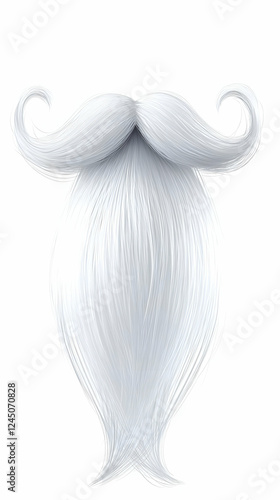 White Mustache and Beard Il...