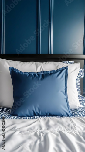 Close-up of a Made Bed with...