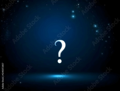 Glowing Question Mark Illum...