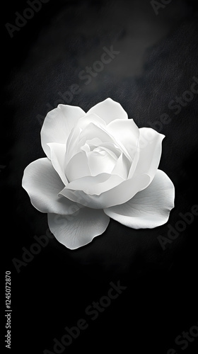 White Rose Blooms Elegantly...