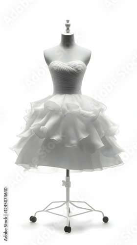 White Strapless Wedding Dre...