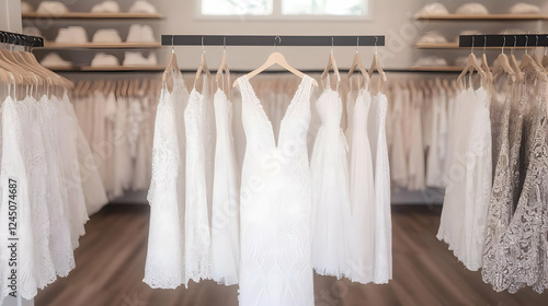 Elegant White Wedding Dress...