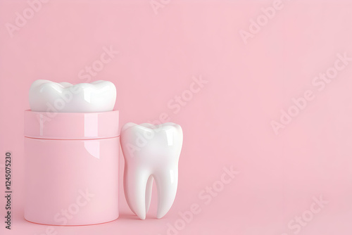 3D Illustration of Teeth an...