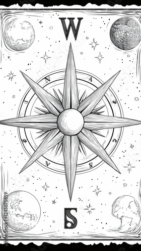 Vintage Compass Rose Points...
