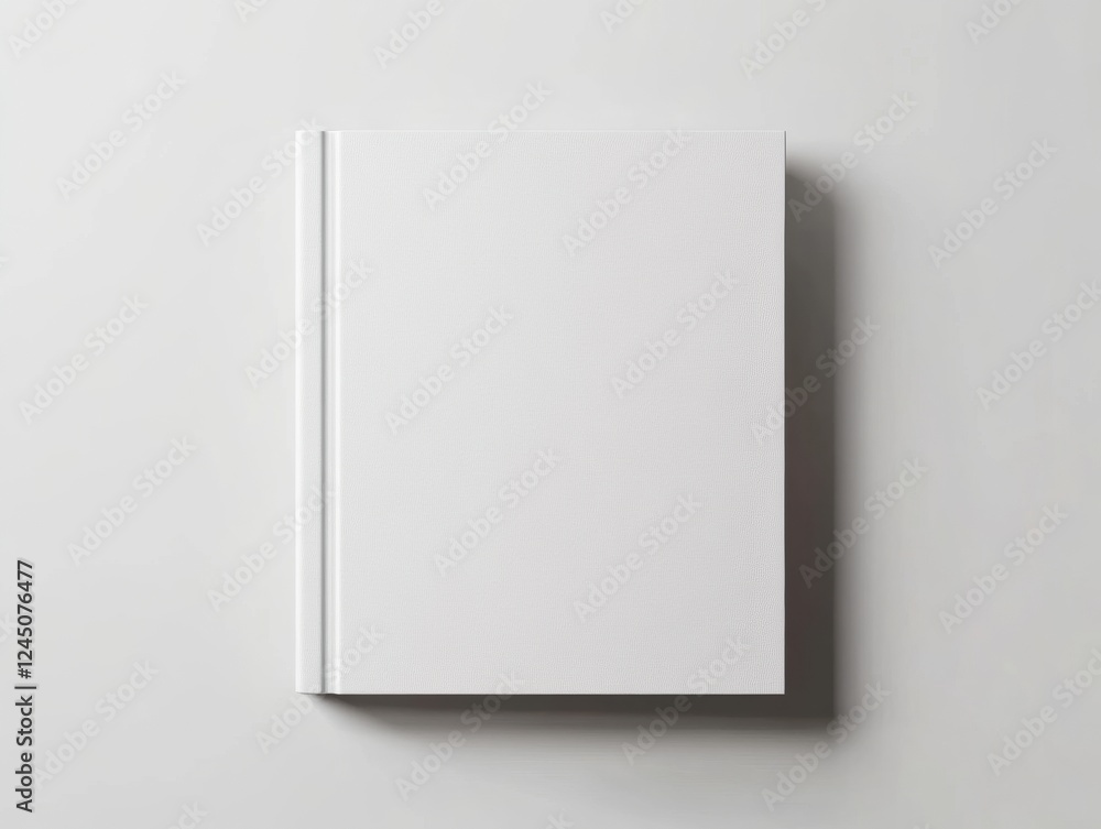 Simple Blank White Hardcover Book Mockup for Custom Cover Design and Visual Presentation Projects Simple Blank White Hardcover Book Mockup for Custom Cover Design and Visual Presentation Projects