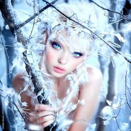 Mystical Woman Poses Gracef...