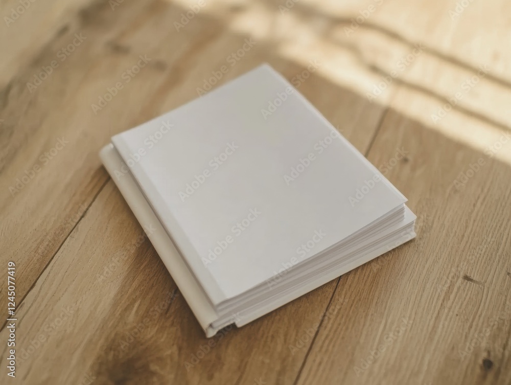 Stack of Blank White Paper Sheets on a Wood Surface in Natural Sunlight for Mockup Presentation Stack of Blank White Paper Sheets on a Wood Surface in Natural Sunlight for Mockup Presentation
