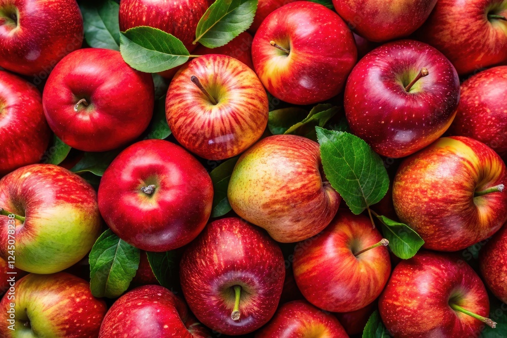 Juicy Red Apples Close Up - Fresh Fruit Photography, Apple Still Life, Overhead Shot Juicy Red Apples Close Up - Fresh Fruit Photography, Apple Still Life, Overhead Shot