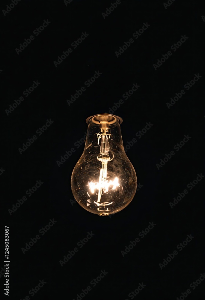 glowing glass light bulb on dark background glowing glass light bulb on dark background