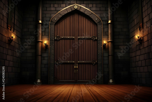 Dark Castle Interior with L...