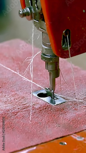 Close-up of Sewing Machine ...