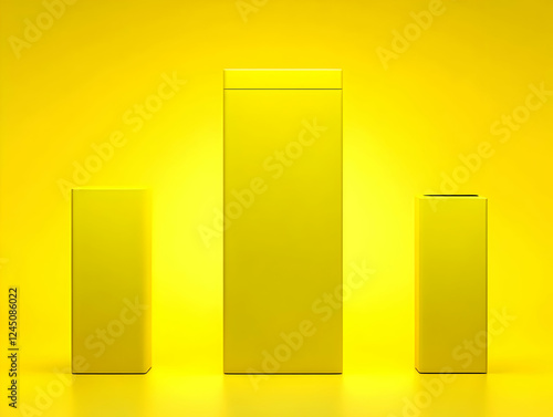 Three Yellow Rectangular Bo...