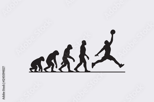 Evolution of Basketball vector
