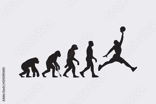 Evolution of Basketball vector