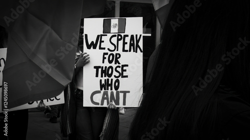 Signs at a protest against the deportation of Immigrants