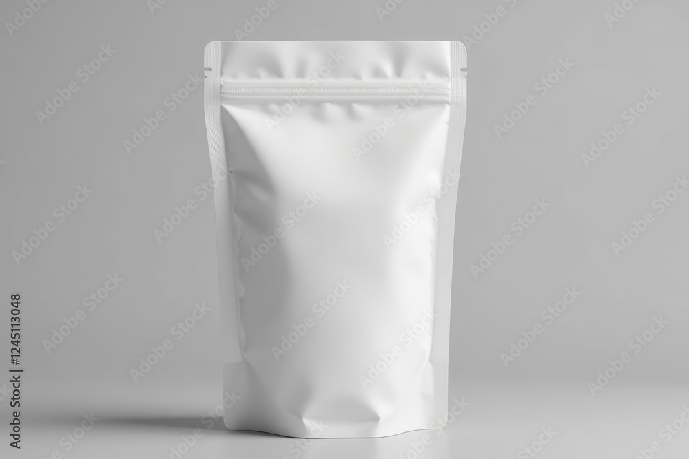 A White Stand Up Pouch Ready For Branding A White Stand Up Pouch Ready For Branding