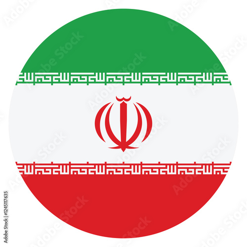 Iran flag circle icon vector illustration design