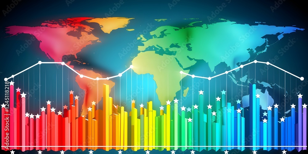 Obraz premium Stock market graph background.