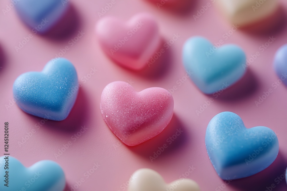 A background of tiny pastel-colored candy hearts, perfect for Valentine's Day. A background of tiny pastel-colored candy hearts, perfect for Valentine's Day.
