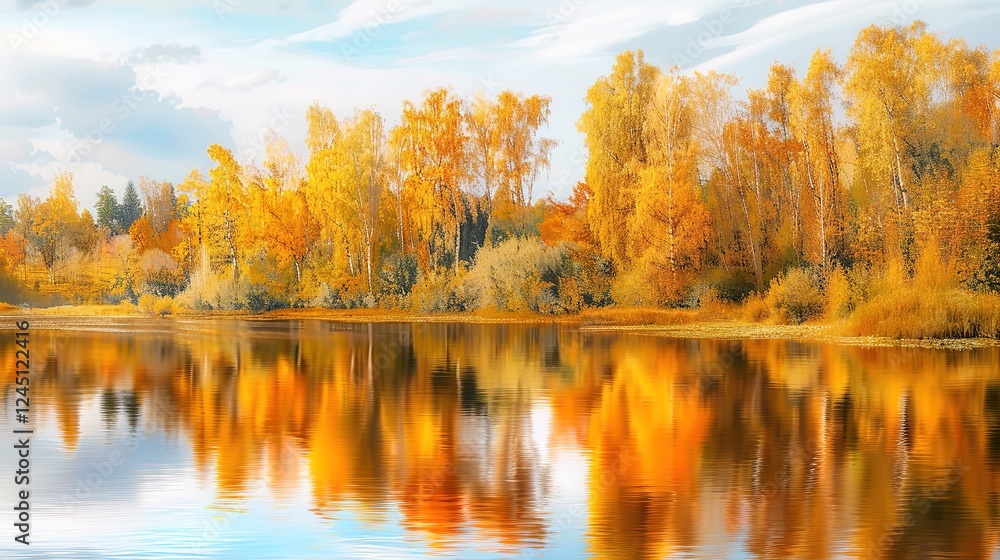 _Oil_painting_colorful_autumn_trees._Semi_abstract_ _Oil_painting_colorful_autumn_trees._Semi_abstract_