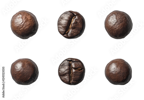 Wallpaper Mural High-Resolution Close-Up of Roasted Coffee Beans Showing Varied Textures and Surface Details Torontodigital.ca