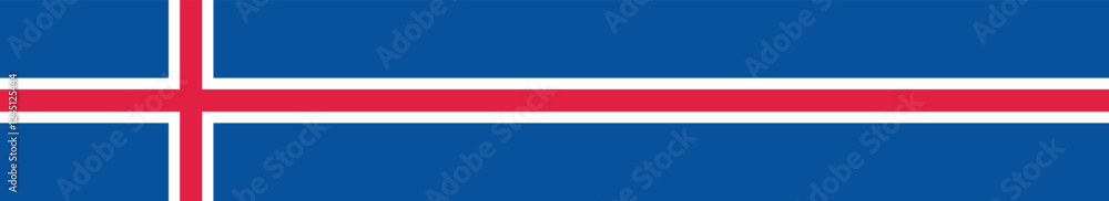 Iceland flag long banner digital vector illustration Iceland flag long banner digital vector illustration