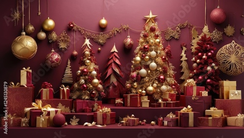 Wallpaper Mural 1. **Vector Illustration of Merry Christmas and Happy New Year Greeting Card for Social Media, Party Invitations, and More** Torontodigital.ca