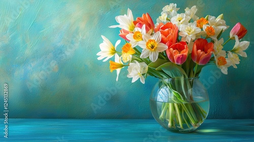 Wallpaper Mural Vibrant flower arrangement home decor floral art indoor close-up Torontodigital.ca