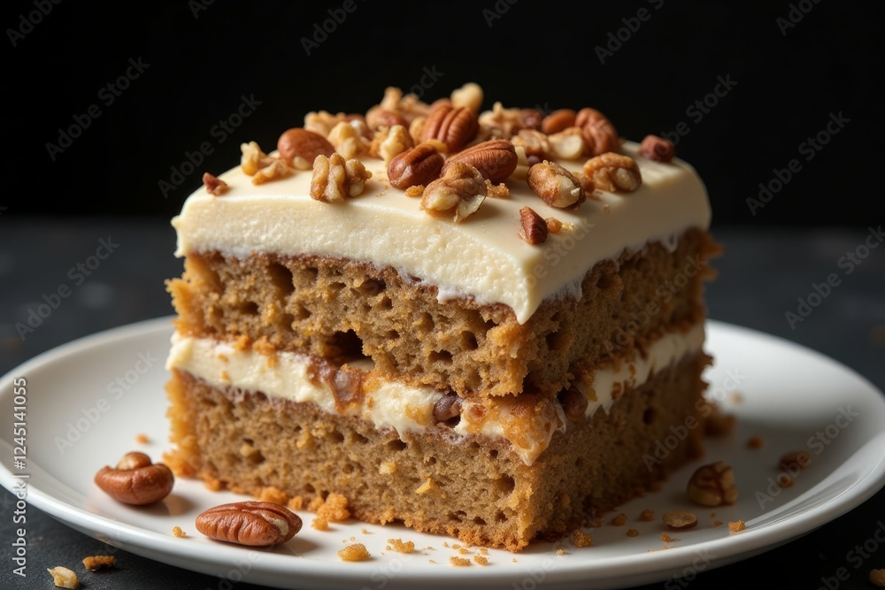 Delicious Pecan Layered Cake With Creamy Frosting Delicious Pecan Layered Cake With Creamy Frosting