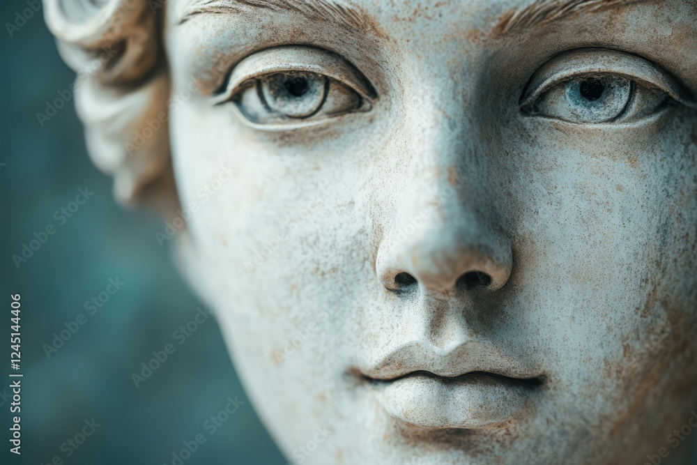 Close-Up Of A Serene Classical Sculpture'S Face, Showcasing Intricate Details And A Sense Of Timeless Beauty. Close-Up Of A Serene Classical Sculpture'S Face, Showcasing Intricate Details And A Sense Of Timeless Beauty.