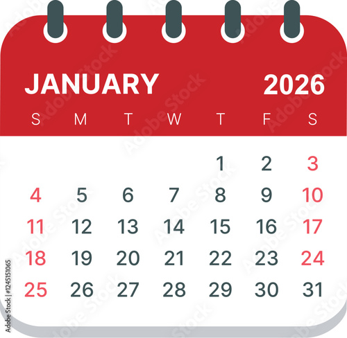 2026 calender-January