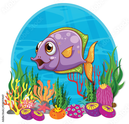 Colorful Fish in Vibrant Coral Reef