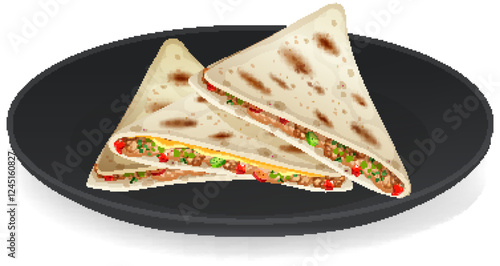 Delicious Mexican Quesadillas on Plate