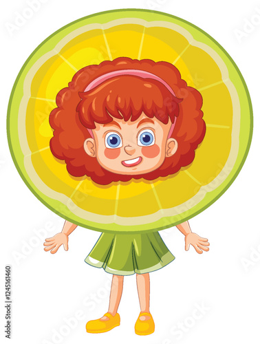Girl with Lemon Slice Head