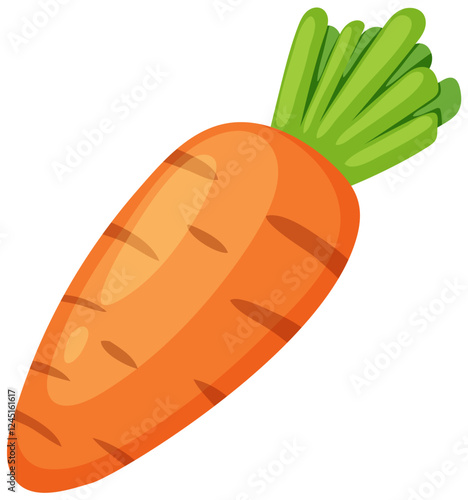 Vibrant Carrot Vector Illustration