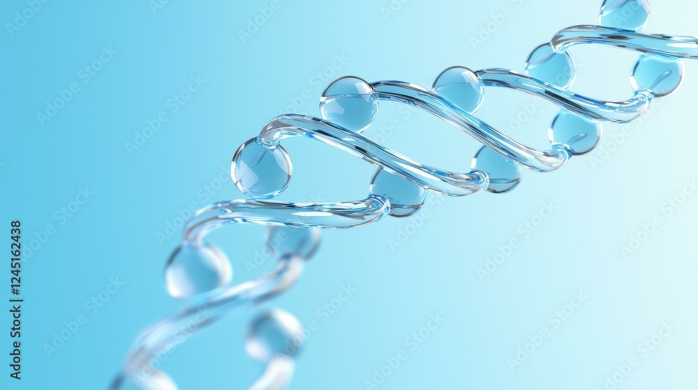 Molecular structure in clear water background. Molecular structure in clear water background.