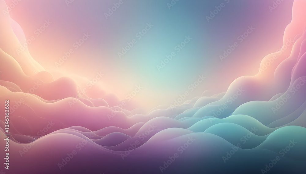 Obraz premium Futuristic Cosmic Light Wave Background – Glowing Orb in a Sci-Fi Space Scene with Ethereal Energy Flow