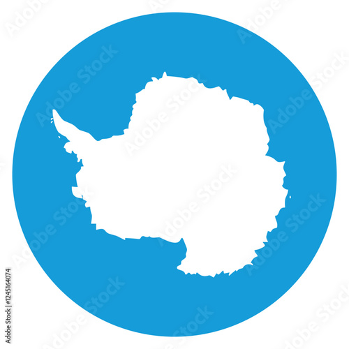 Antarctica flag. Antarctica circle flag logo icon computer vector illustration design