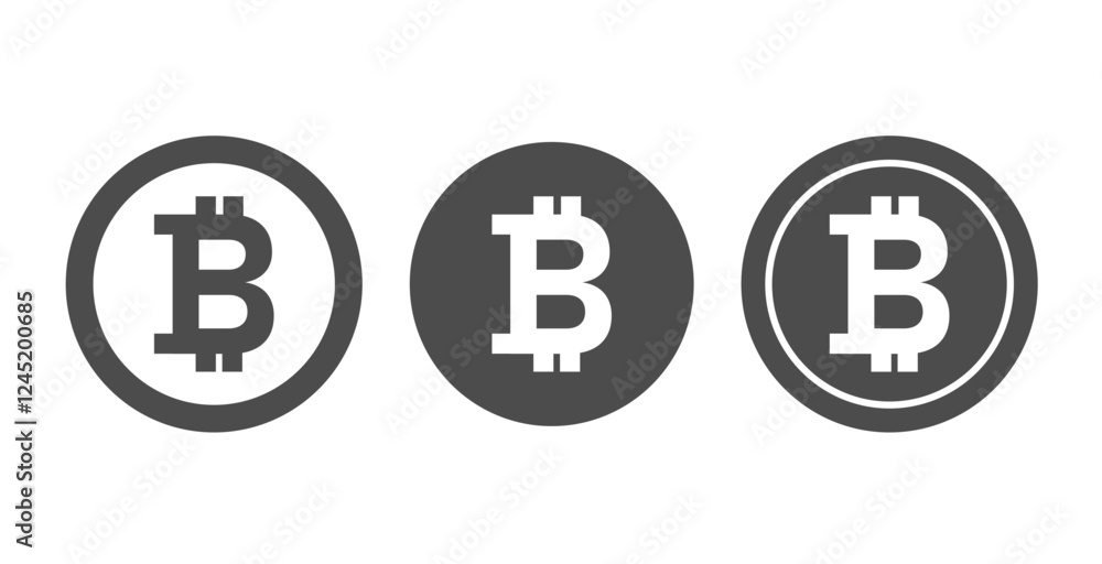 Modern Bitcoin crypto vector logo illustration, ideal for blockchain, fintech, and digital currency designs. Modern Bitcoin crypto vector logo illustration, ideal for blockchain, fintech, and digital currency designs.
