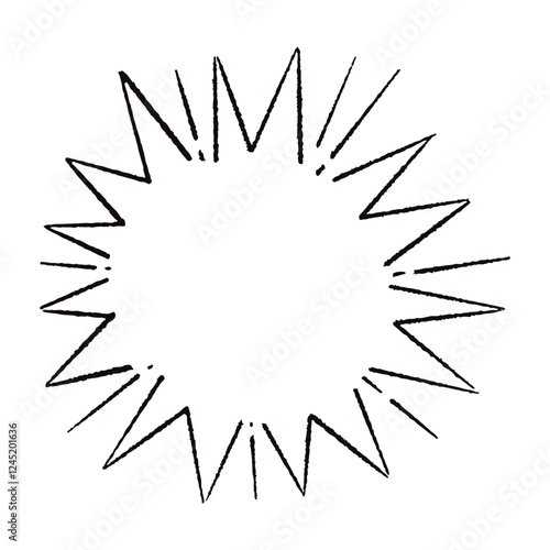 手描きのトゲトゲした吹き出し