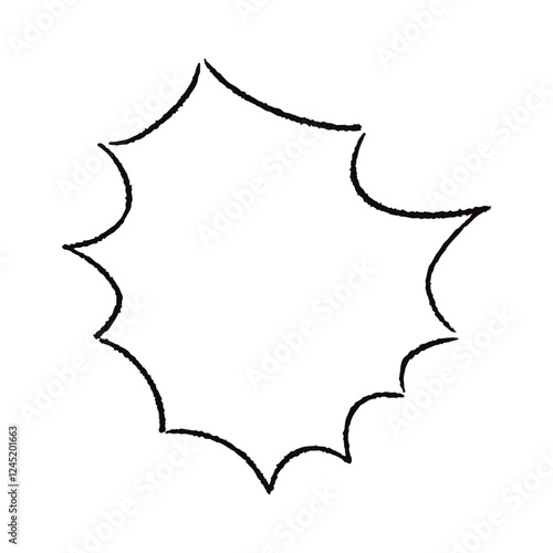手描きのトゲトゲした吹き出し