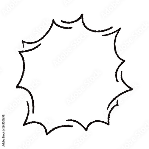手描きのトゲトゲした吹き出し