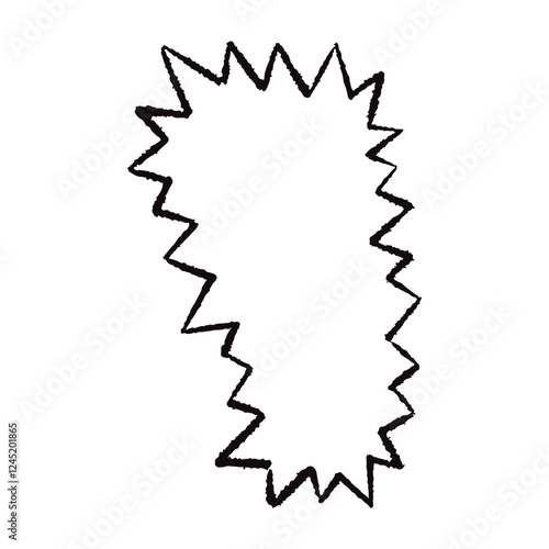 手描きのトゲトゲした吹き出し