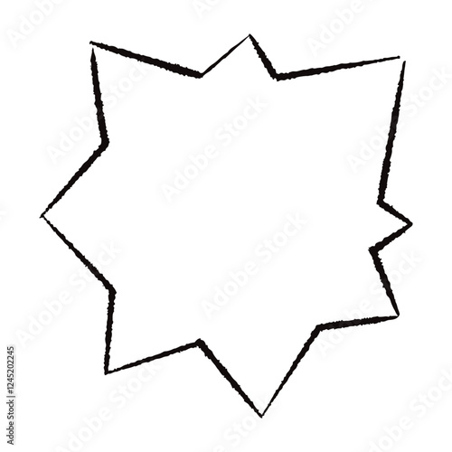 手描きのトゲトゲした吹き出し