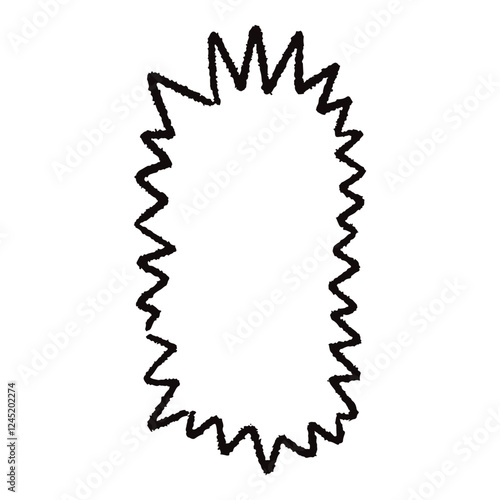 手描きのトゲトゲした吹き出し