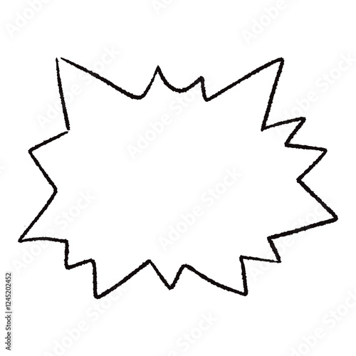 手描きのトゲトゲした吹き出し