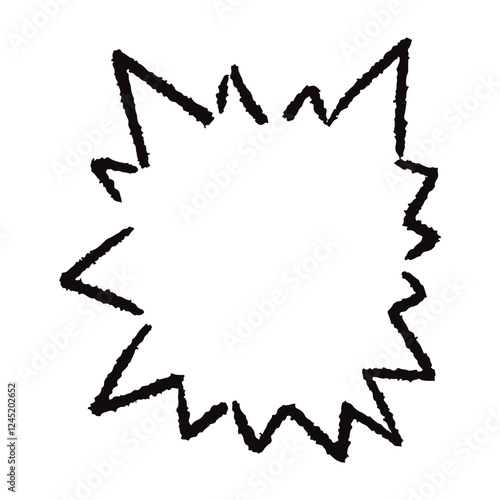 手描きのトゲトゲした吹き出し