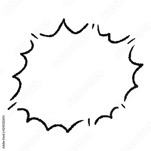 手描きのトゲトゲした吹き出し