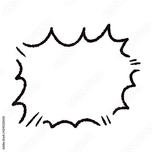 手描きのトゲトゲした吹き出し
